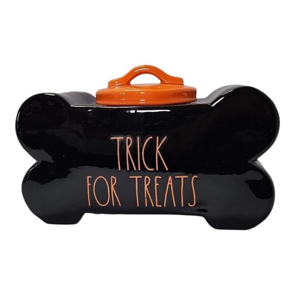 Rae Dunn Halloween Dog Bone Ceramic Canister - Picture 2 of 5